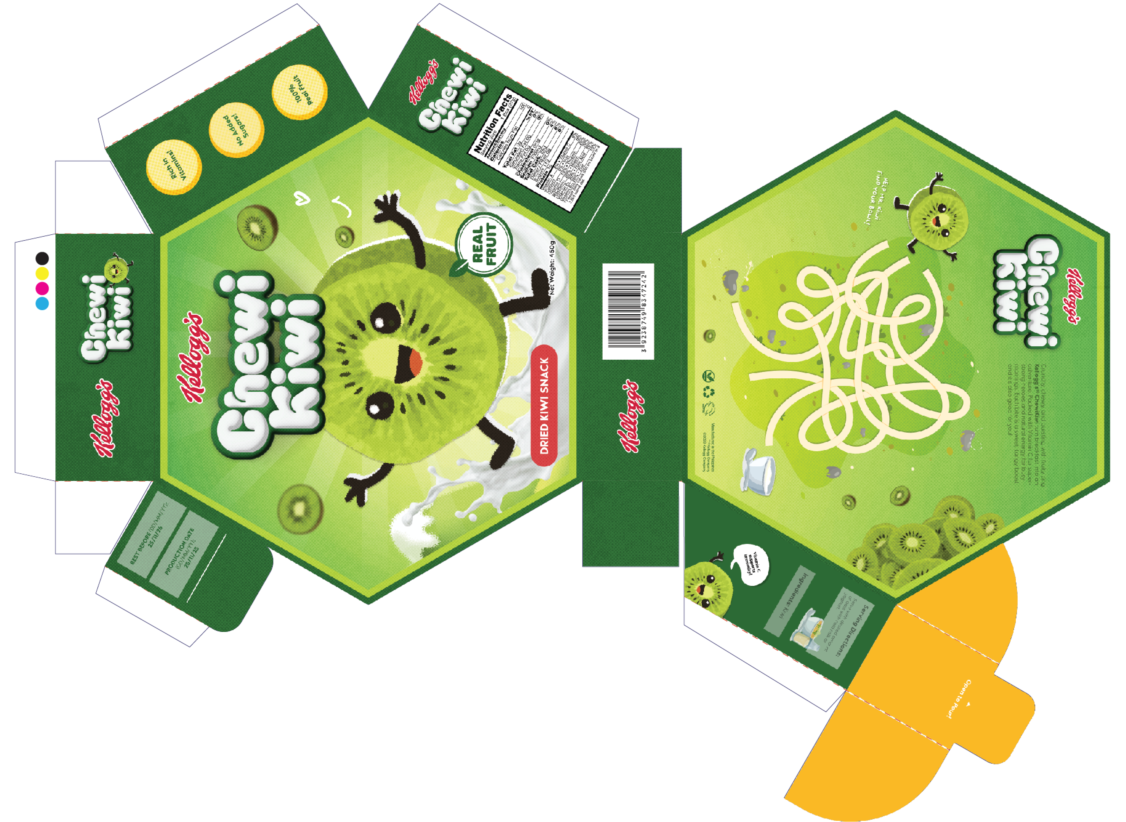 Chewi Kiwi Packaging Design Dieline